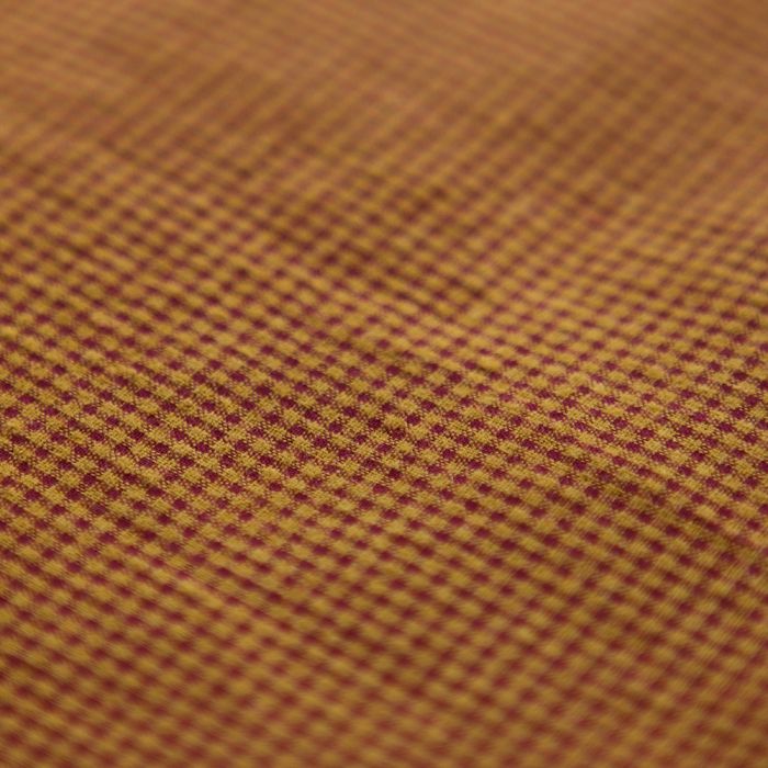 Seersucker / Coton gaufré vichy mini 1mm prune / miel