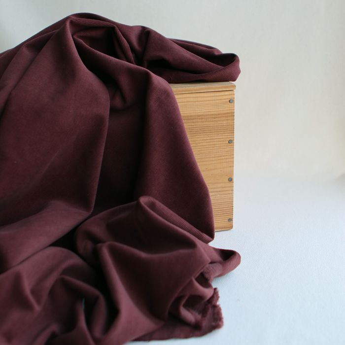 Velours milleraies coton organique coloris Cacao