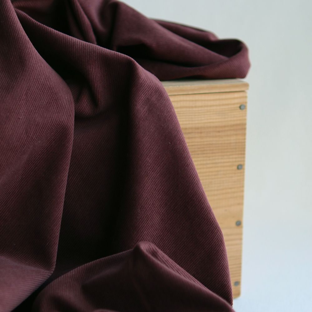 Velours milleraies coton organique coloris Cacao