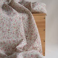 Lison - Batiste de coton SILKYNE à imprimé petit fleuri teintes roses