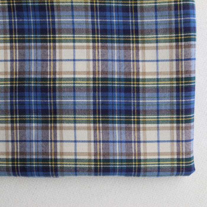 Carl - Tissu sergé de coton organique tartan