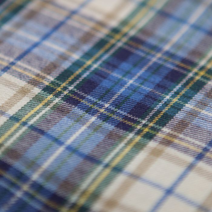 Carl - Tissu sergé de coton organique tartan