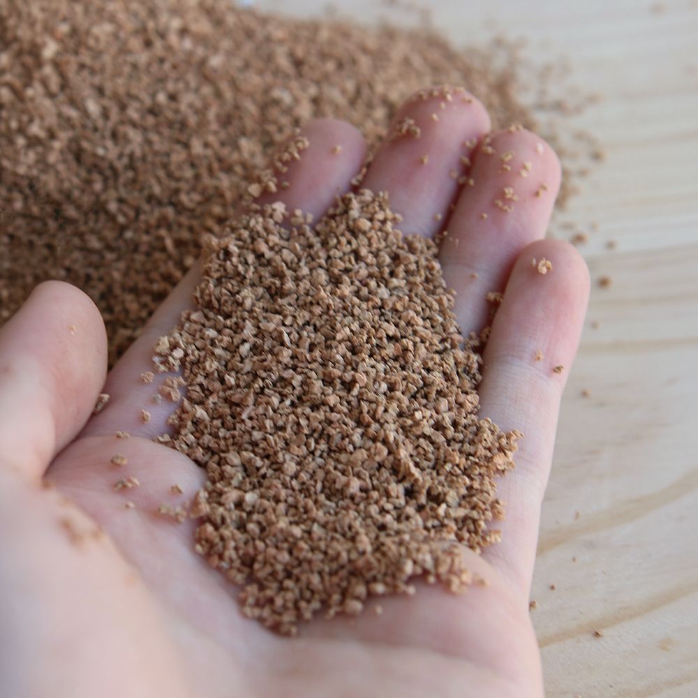 Granulés de liège bio 1–2 mm pour rembourrage naturel - Origine France