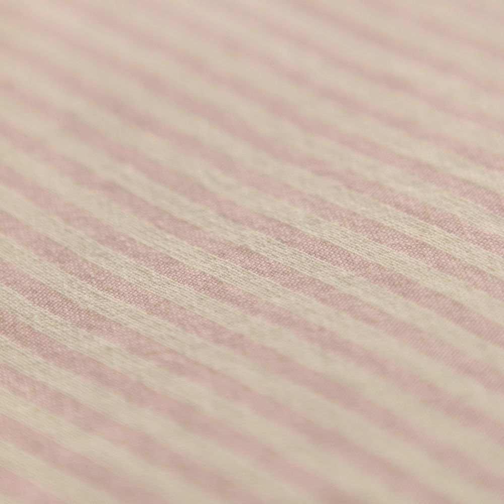 Seersucker / Coton gaufré rayures fines 2mm fraise vanille