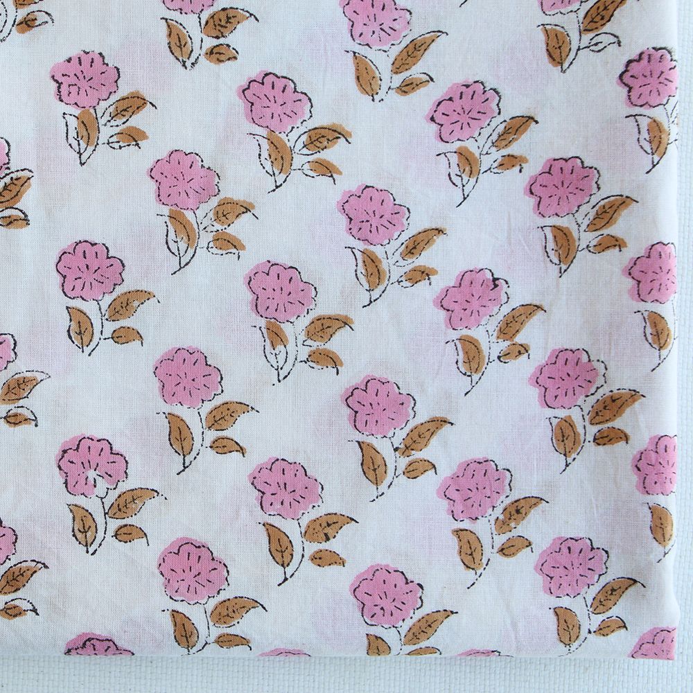 LalitaB - Tissu indien en coton imprimé main Hand Block
