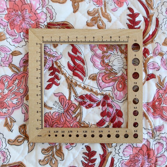 Lalita - Tissu indien matelassé double face coton hand block largeur 100cm
