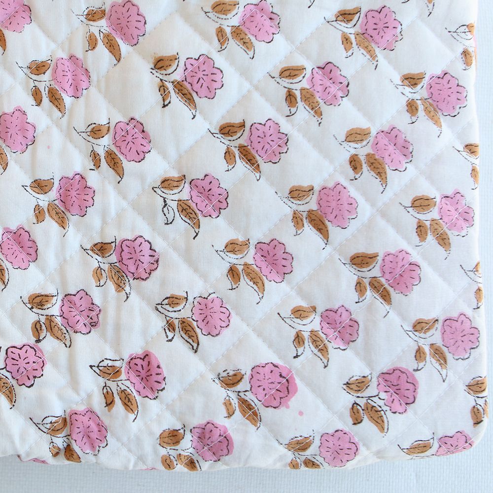 Lalita - Tissu indien matelassé double face coton hand block largeur 100cm