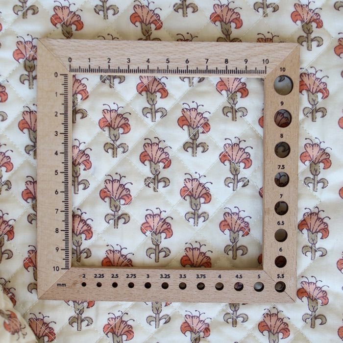 Maya- Tissu indien matelassé double face coton hand block largeur 100cm