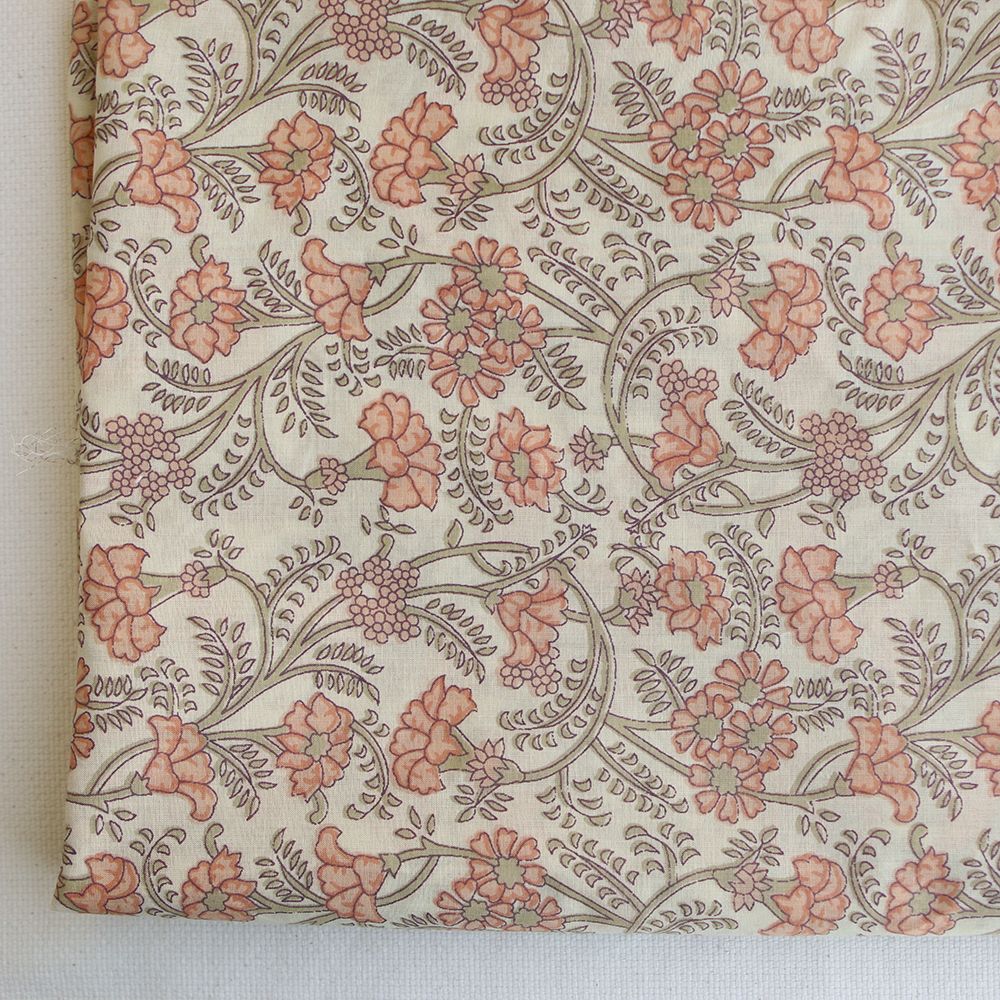 Maya - Tissu indien en coton imprimé main Hand Block
