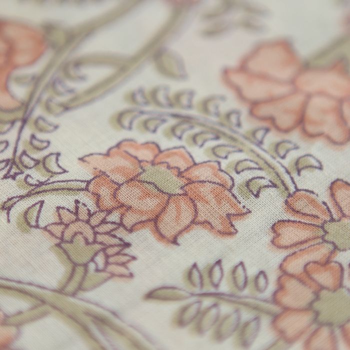 Maya - Tissu indien en coton imprimé main Hand Block