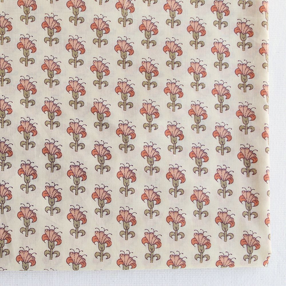 Maya B - Tissu indien en coton imprimé main Hand Block
