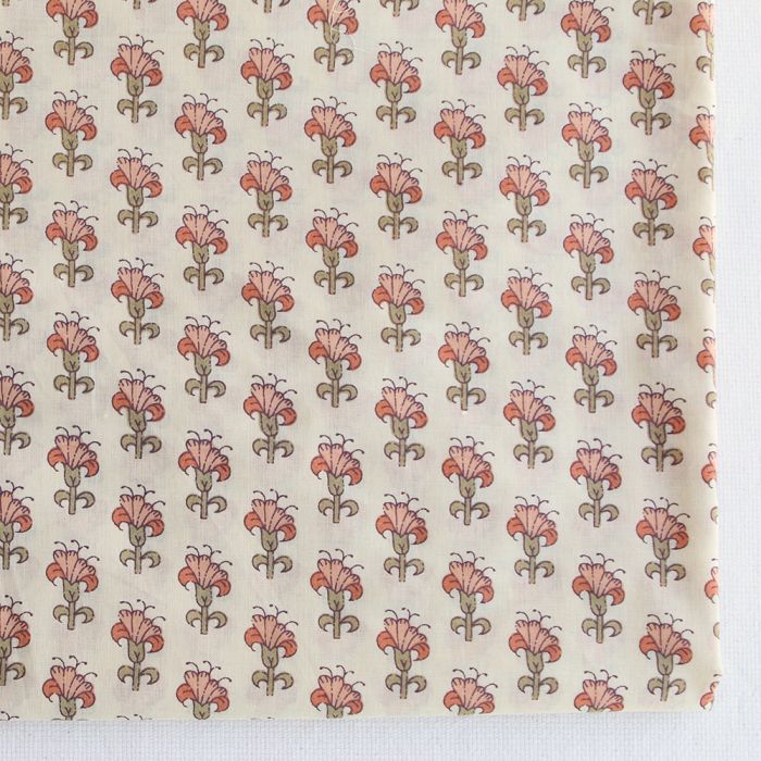 Maya B - Tissu indien en coton imprimé main Hand Block