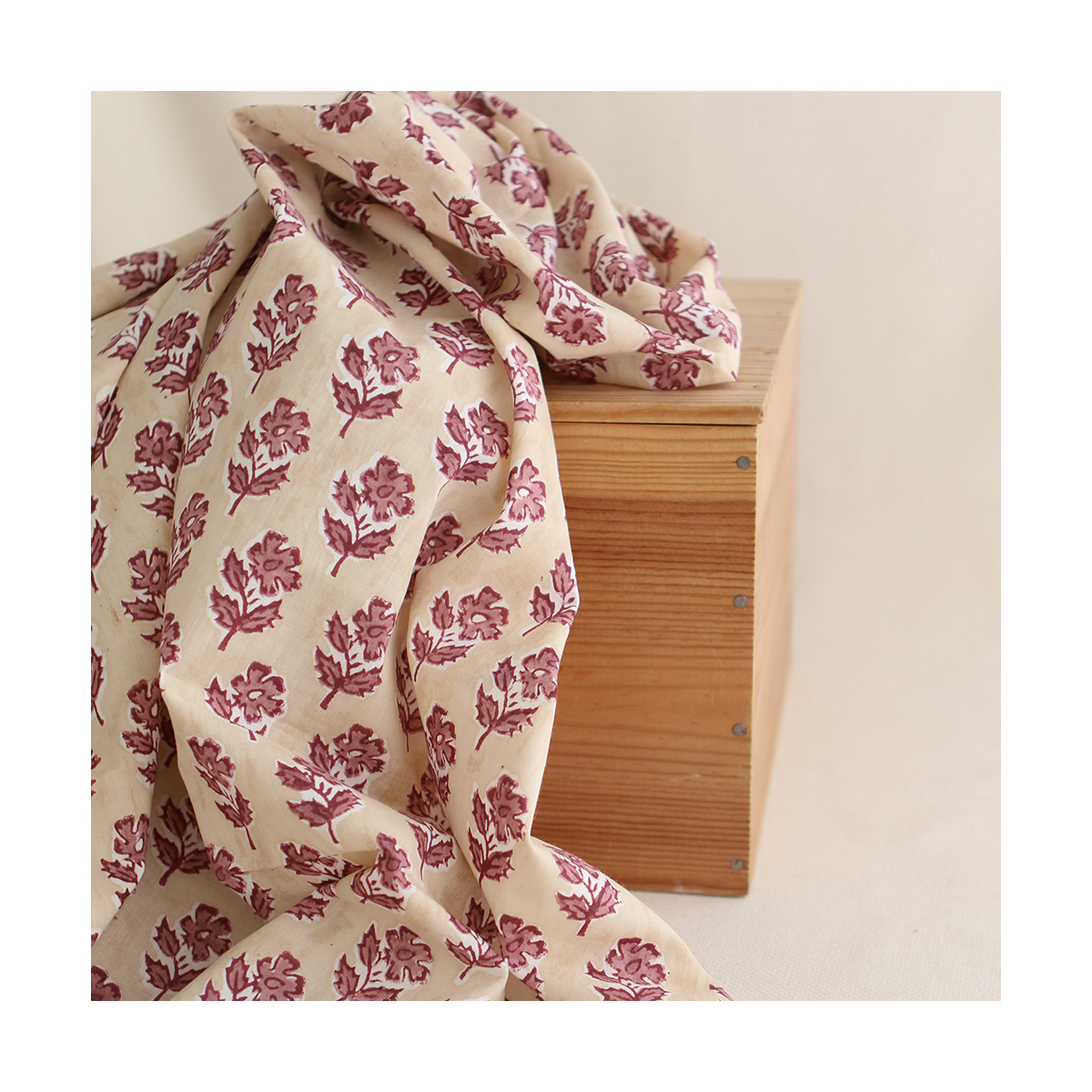 Diya B - Tissu indien coton hand block traditionnel