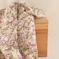 Diya - Tissu indien coton hand block traditionnel