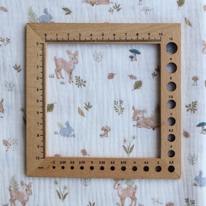 Simon - Double gaze de coton motif fôret lapin et biche
