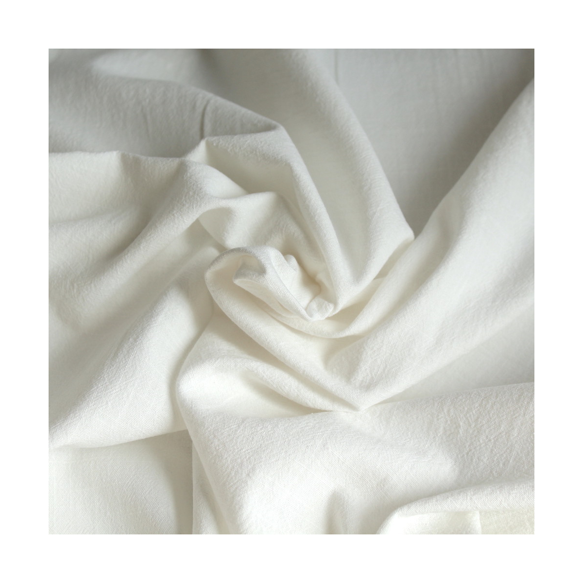 Coton lavé bio coloris blanc cassé