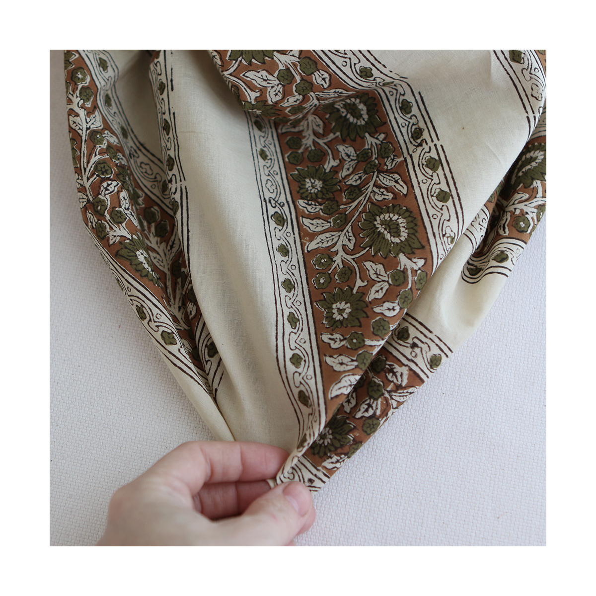 Neela B - Tissu indien coton hand block traditionnel