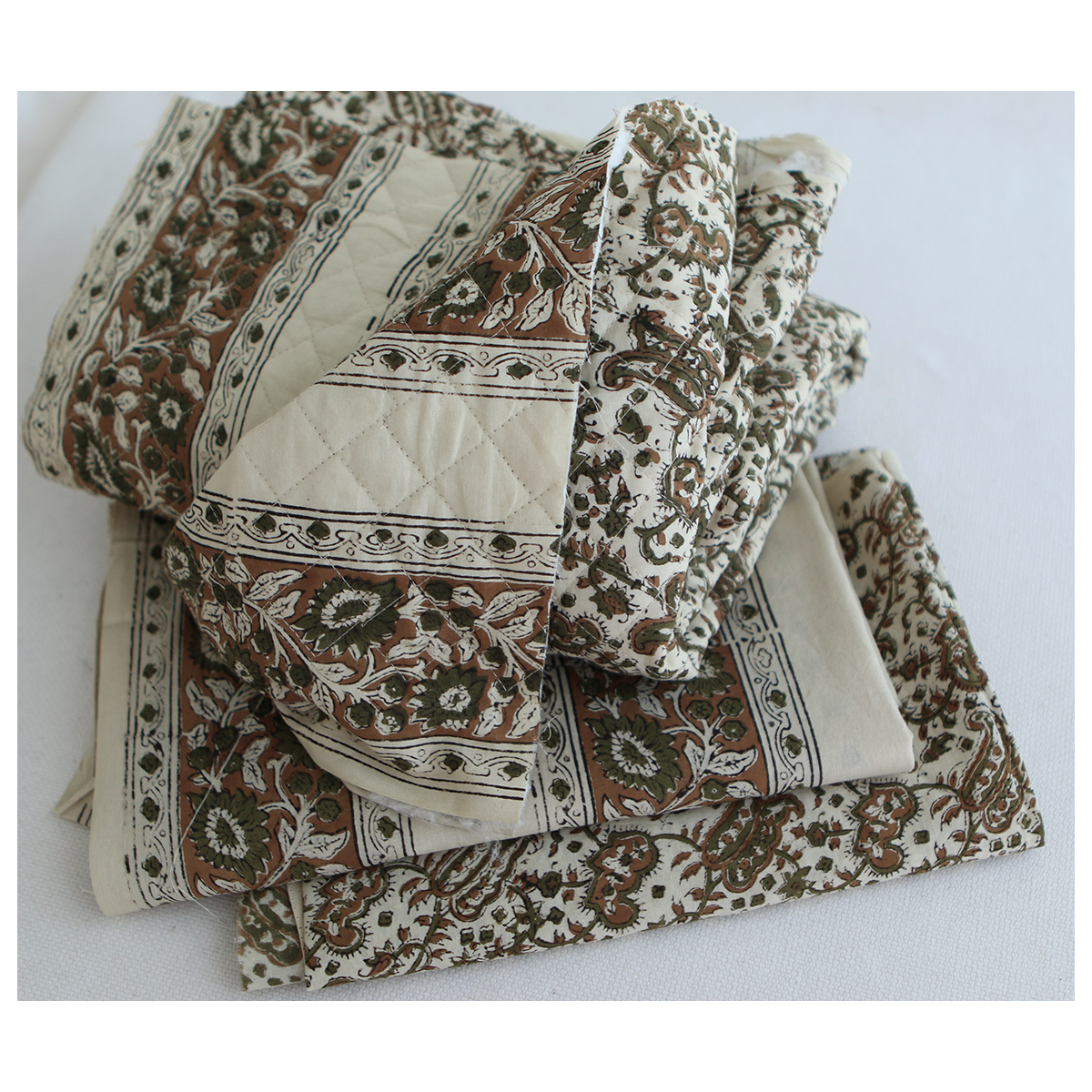 Neela B - Tissu indien coton hand block traditionnel