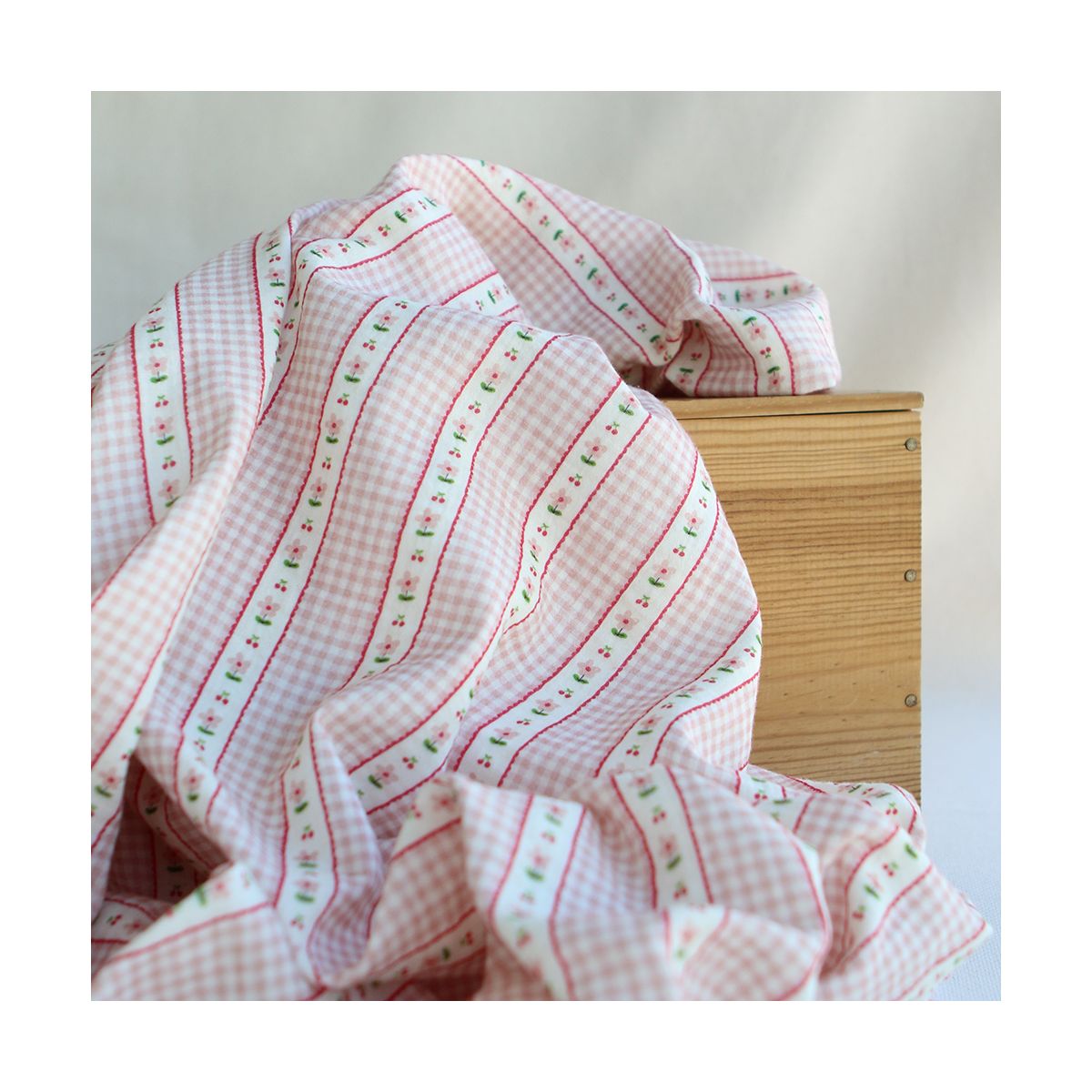 Emilia - Double gaze de coton motif petites fleurs