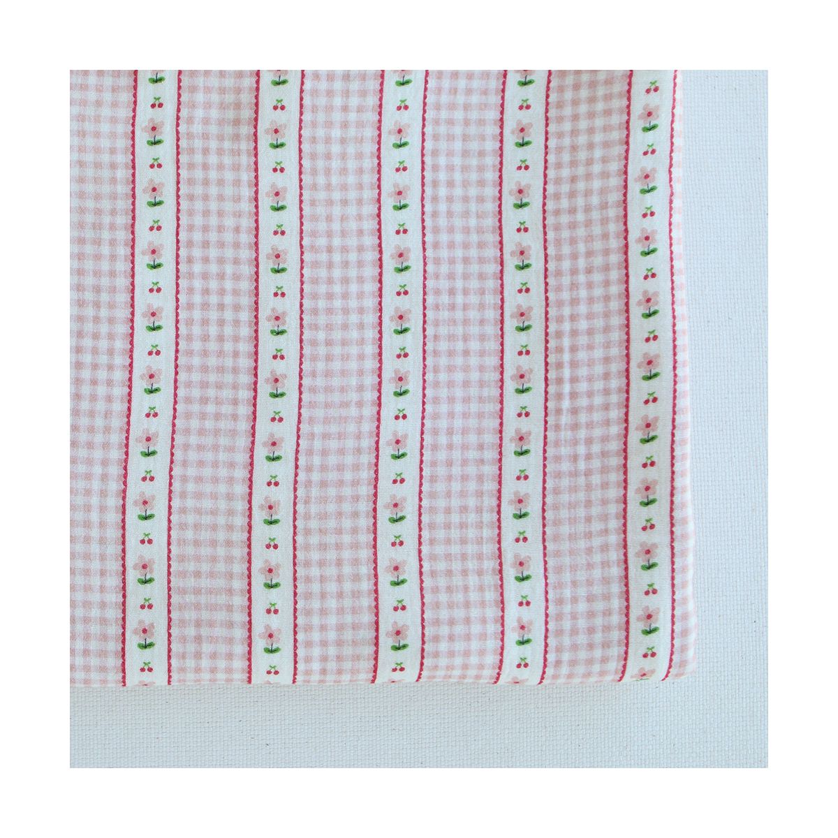 Emilia - Double gaze de coton motif petites fleurs