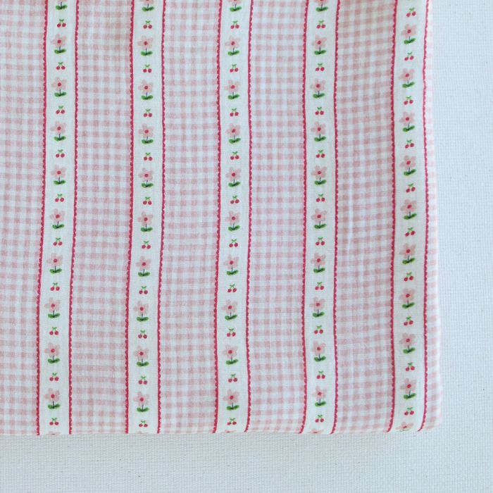 Emilia - Double gaze de coton motif petites fleurs