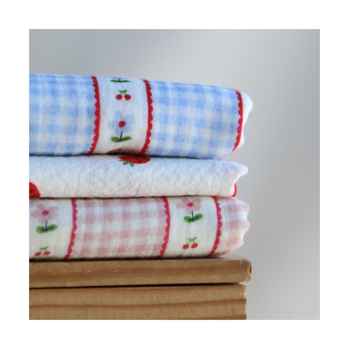 Emilia - Double gaze de coton motif petites fleurs