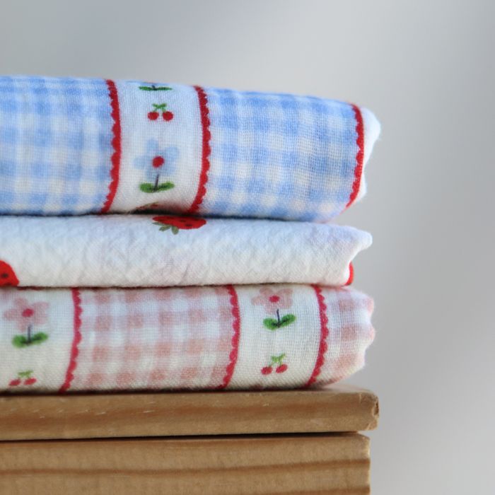 Emilia - Double gaze de coton motif petites fleurs