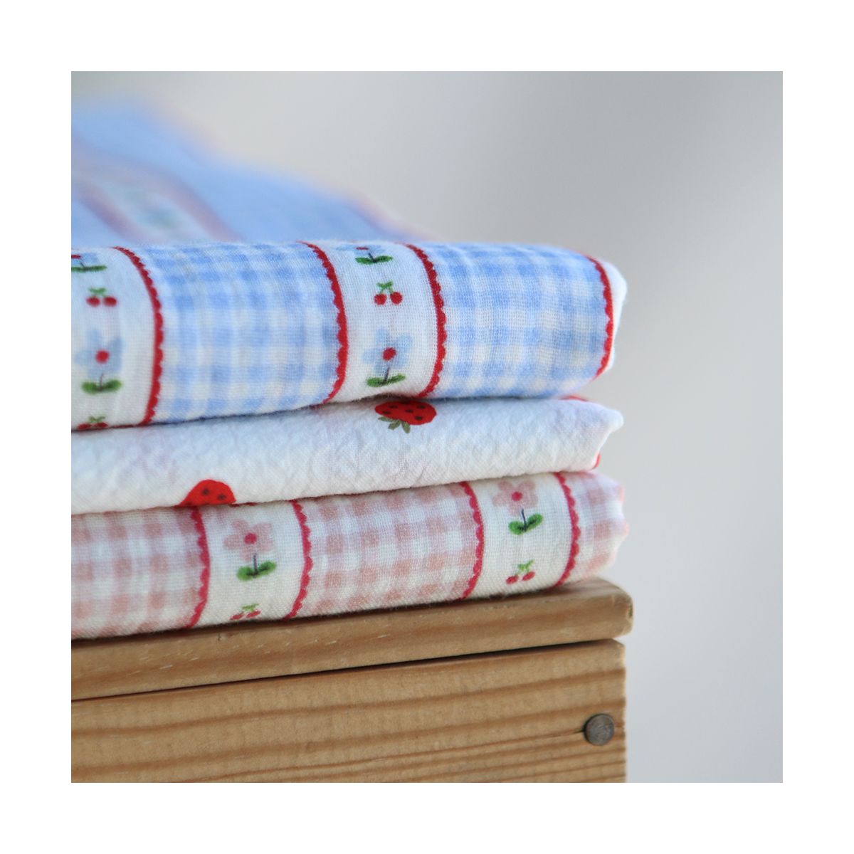 Emilia - Double gaze de coton motif petites fleurs