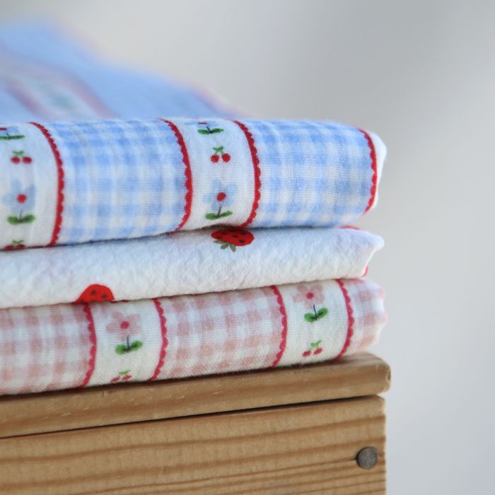 Emilia - Double gaze de coton motif petites fleurs