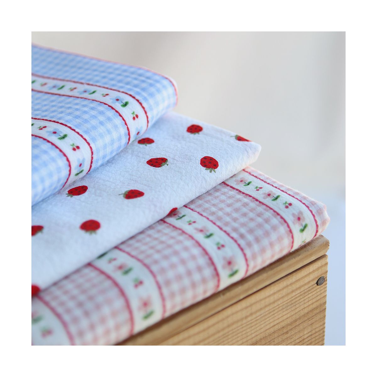 Emilia - Double gaze de coton motif petites fleurs