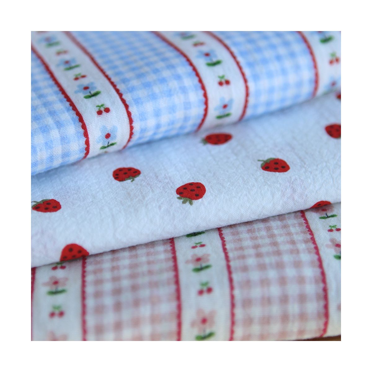 Emilia - Double gaze de coton motif petites fleurs