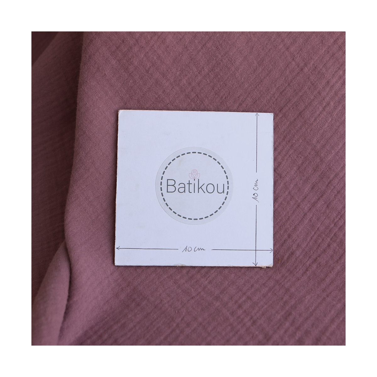 Double gaze de coton BIO unie bois de rose