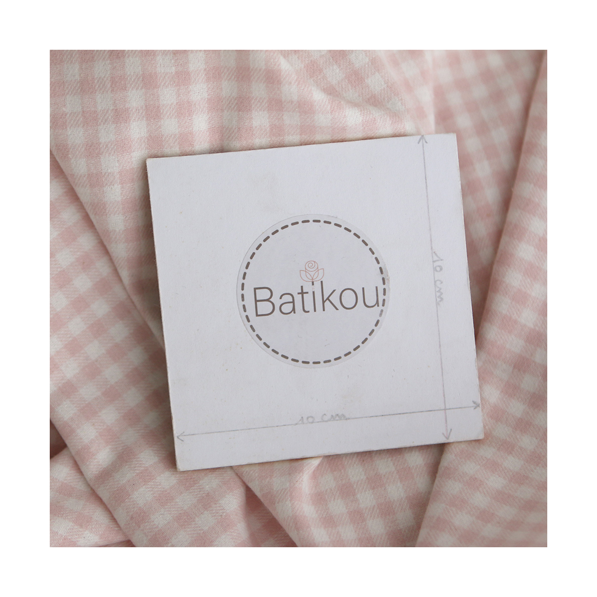 Gabin - Coton gratté style flanelle tissage vichy rose layette