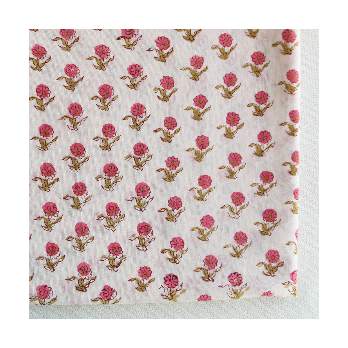 Arya - Tissu indien en coton imprimé main Hand Block Artisanal