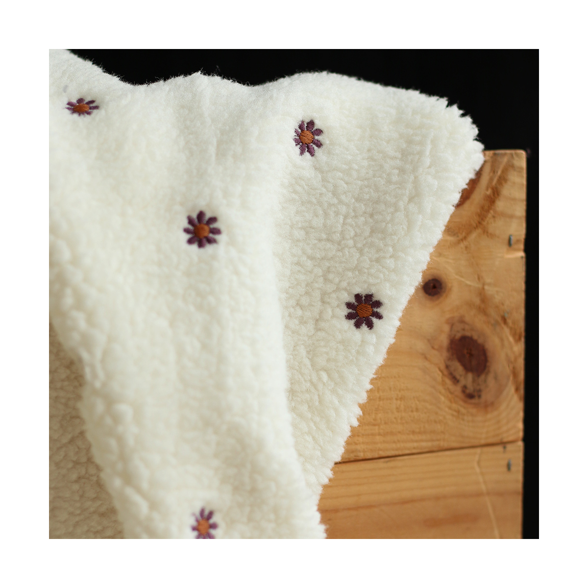 copy of Teddy / moumoute bouclé fond crème motif coeurs bordeaux
