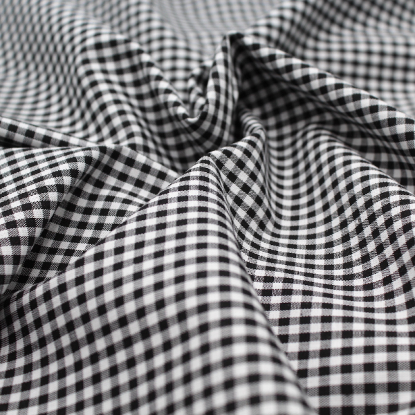 Coton vichy carreaux 2.7mm noir