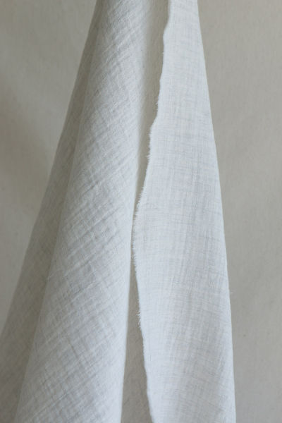 Double gaze de coton BIO chiné coloris craie 2