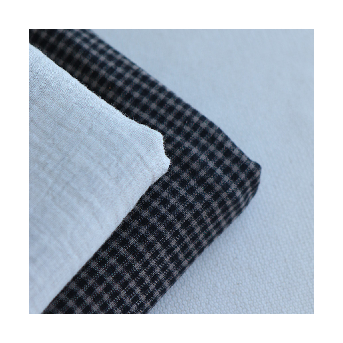 Double gaze de coton BIO chiné coloris craie