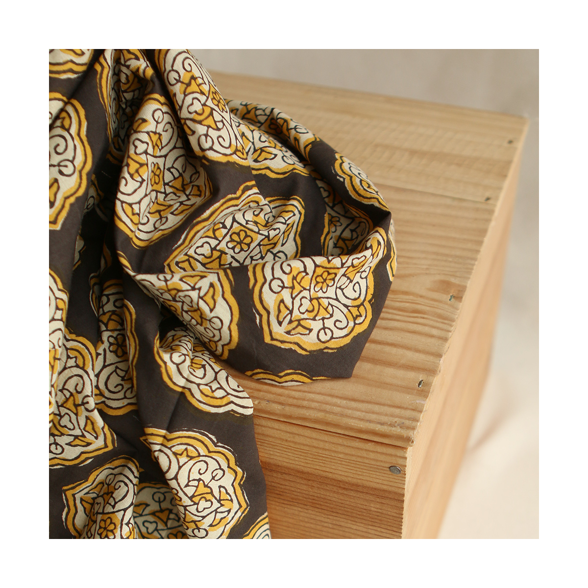 Rani - Tissu indien coton hand block traditionnel