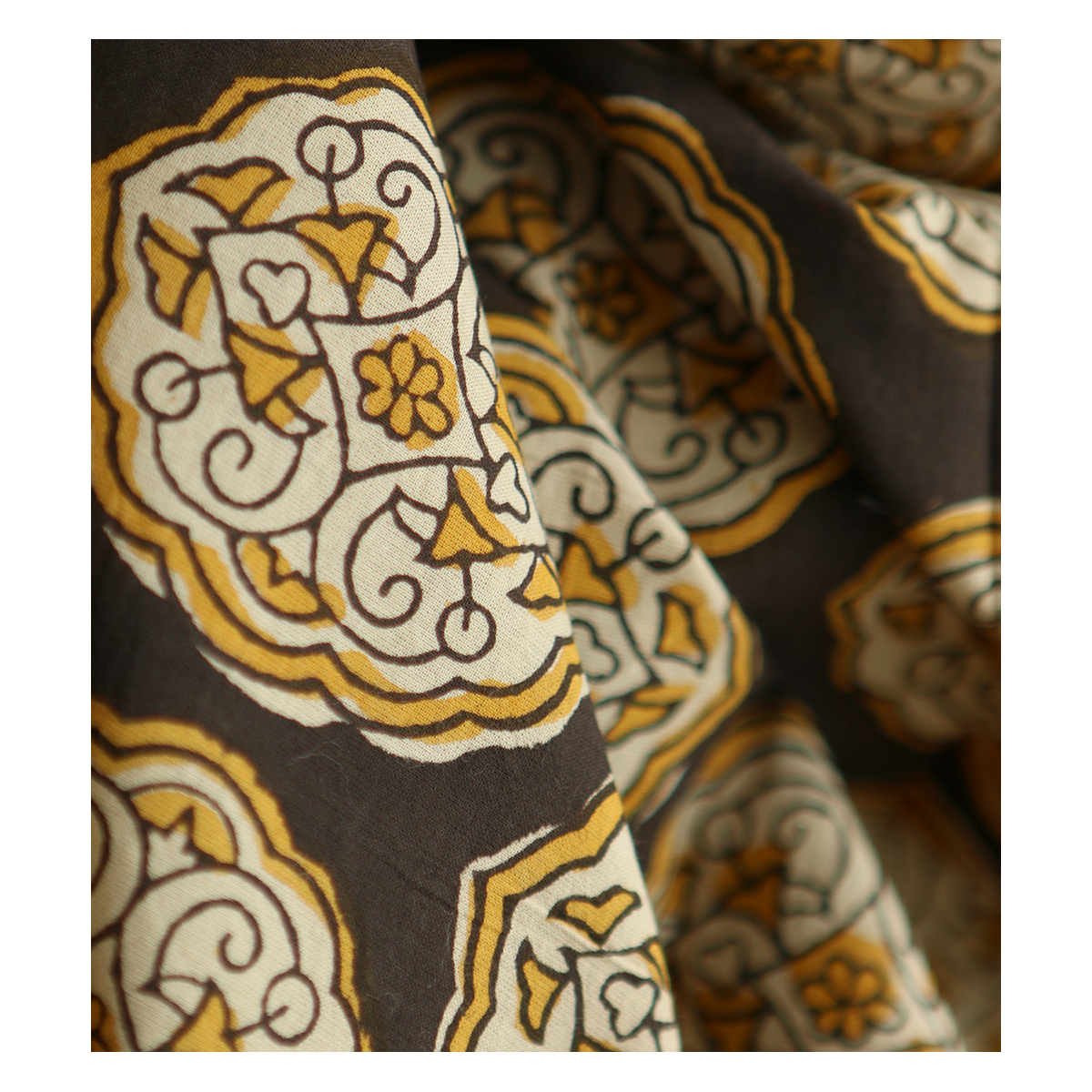 Rani - Tissu indien coton hand block traditionnel