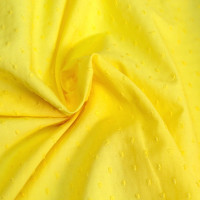 Plumetis de coton coloris Jaune mimosa