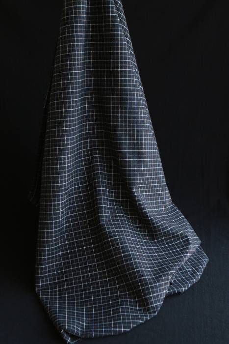 Oscar - Coton gratté organique / flanelle carreaux tartan anthracite et taupe