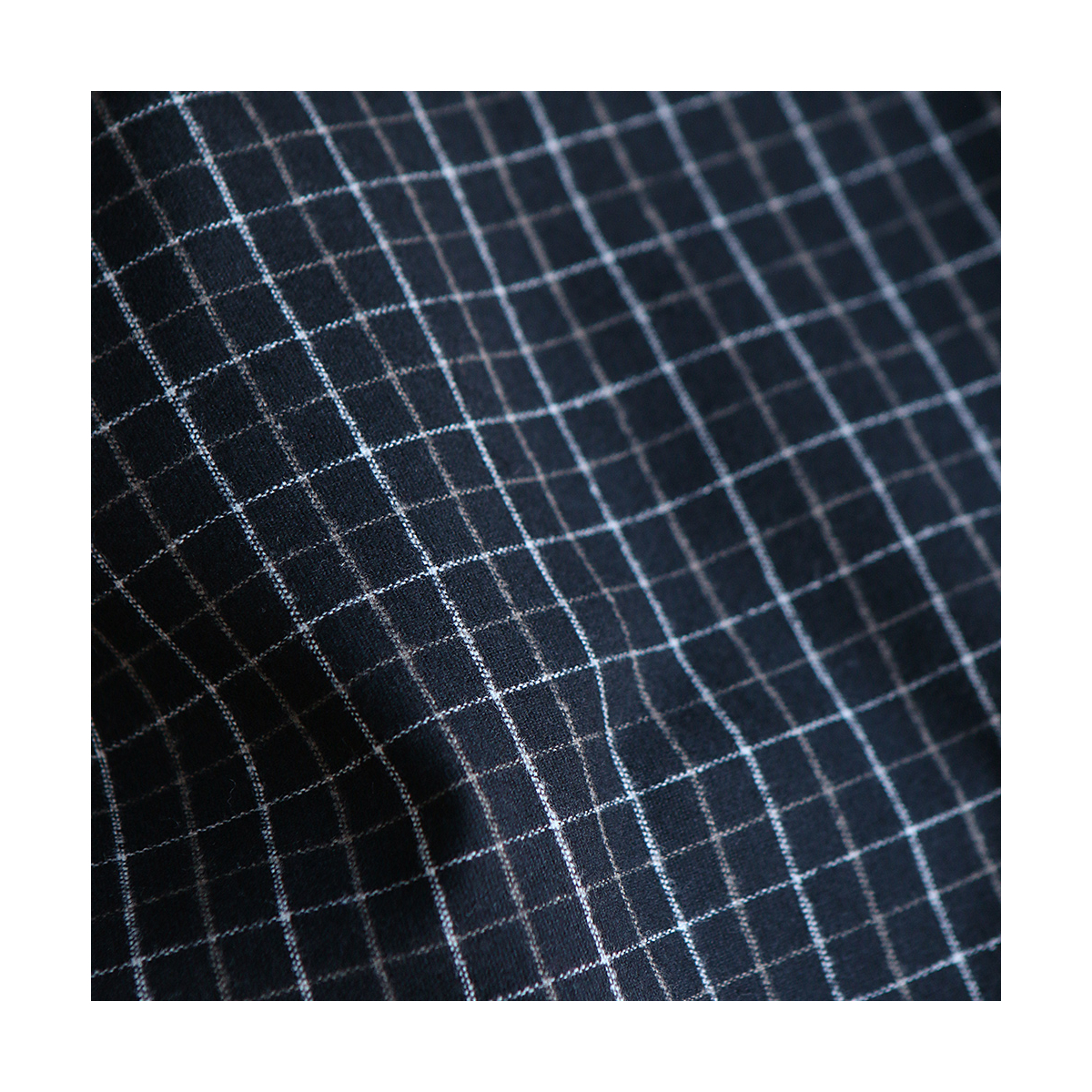 Oscar - Coton gratté organique / flanelle carreaux tartan anthracite et taupe
