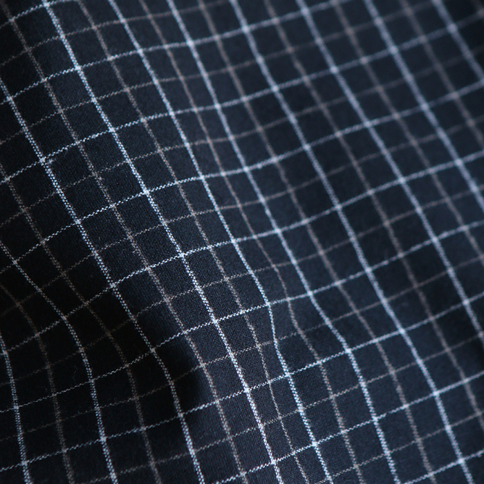 Oscar - Coton gratté organique / flanelle carreaux tartan anthracite et taupe
