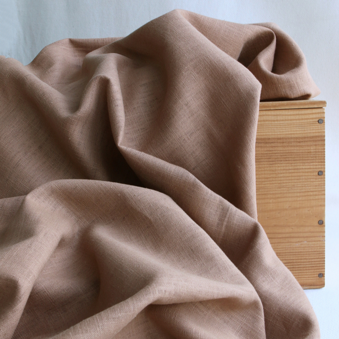 Tissu lin lavé belle qualité pour coudre rideaux coussin jupe cappuccino