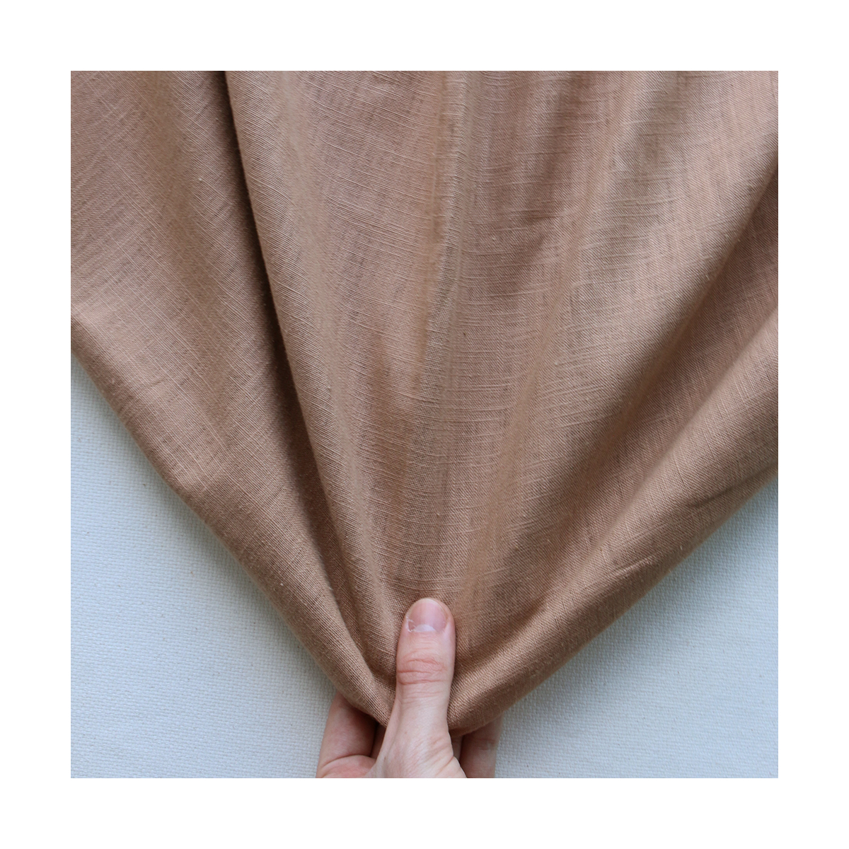 Tissu lin lavé belle qualité pour coudre rideaux coussin jupe cappuccino