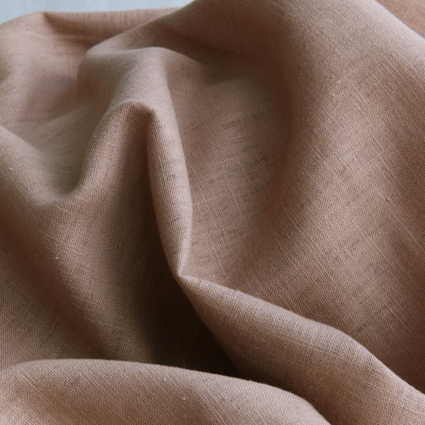 Tissu lin lavé belle qualité pour coudre rideaux coussin jupe cappuccino