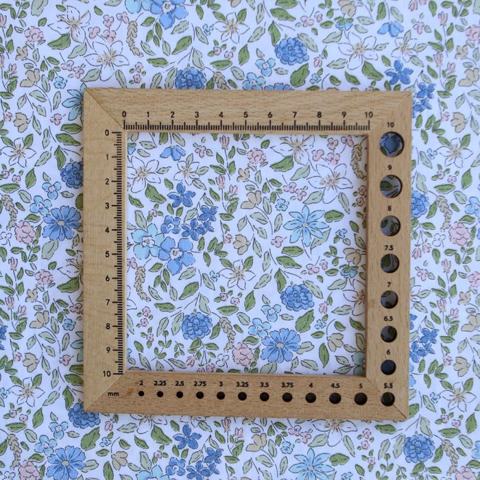 Amelie - Popeline de coton fleuri teintes bleues