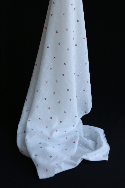 Cereza - Plumetis de coton BIO motifs imprimés cerises noir et rouge 2