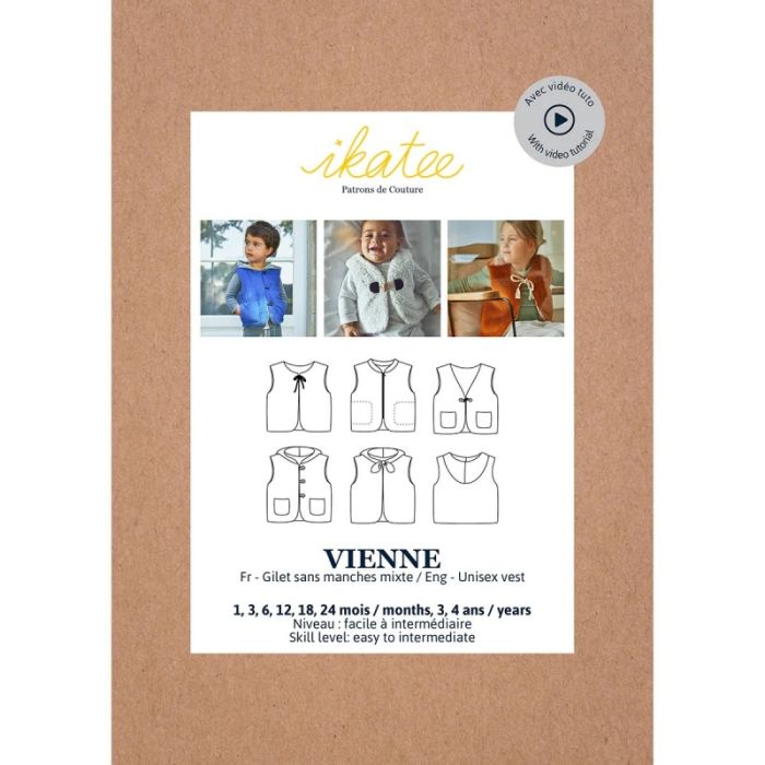 Vienne bébé - Pochette patron Ikatee 1 mois au 4ans